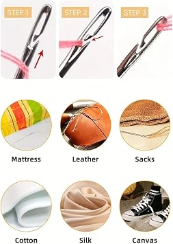 12 Pieces Easy Threaded Needle Set Convenient Needle Kit For Practical Sewing And Embroidery