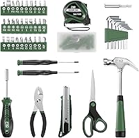 Vista 2 de Prostormer Kit de herramientas de 93 piezas, juego de herramientas básicas de reparación para el hogar con caja de almacenamiento, kit de caja