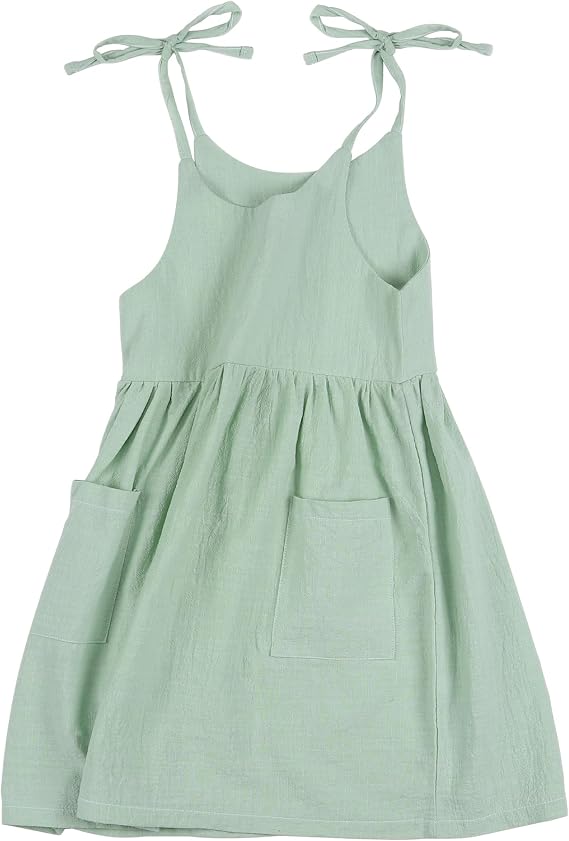 Toddler Baby Girls White Dress Party Beach Dresses Casual Overall Outfits Toddler Lace Dress (Blue, 7-8 Years