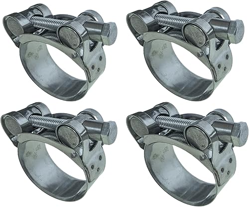 Miniatura 9 de Abrazaderas de manguera T-Bolt, abrazaderas de tubo ajustables para servicio pesado de 44-47mm, acero inoxidable 304 y banda ancha para abrazaderas