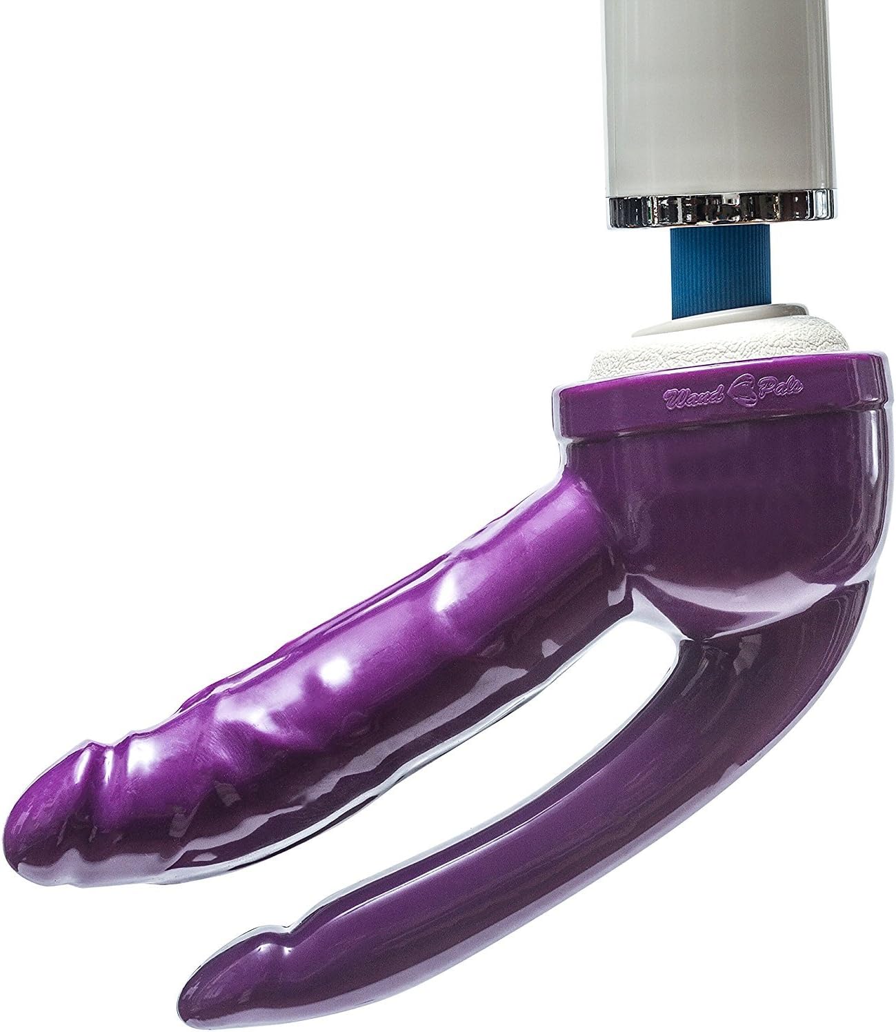Double Bliss Tip Premium Silicone Wand Massager Attachment (Purple)