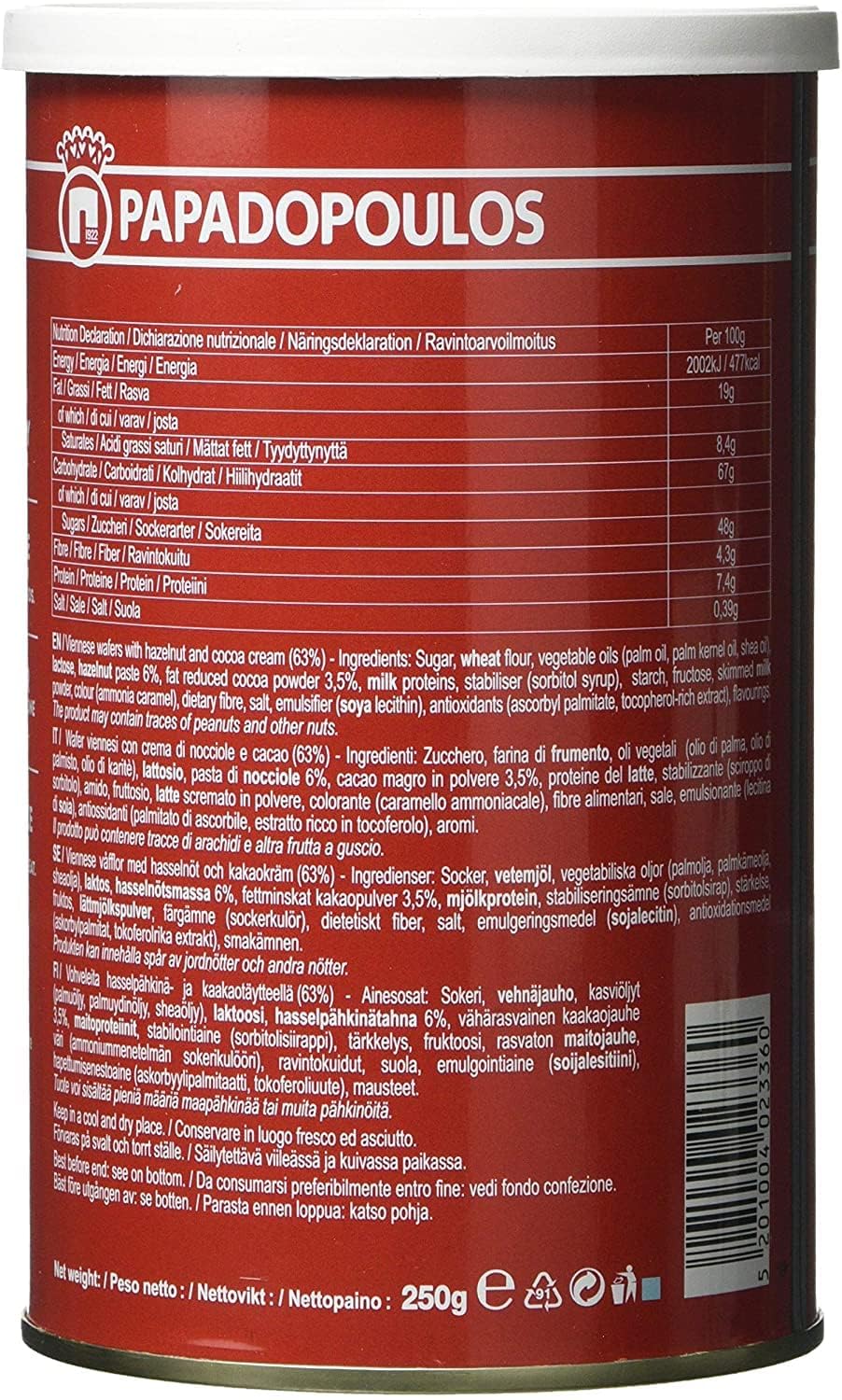 Papadopoulos Caprice Wafer Rolls 8.8oz pack of 2 (Classic)