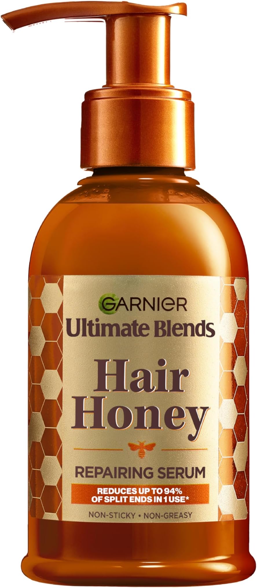 Garnier Hair Serum For Damaged Hair Repair, Ultimate Blends Hair Honey With Acacia Honey, Fights Breakage And Protects From Heat Up To 230C, Visibly Reduces Split Ends For Smoother Hair Results, 30ml
