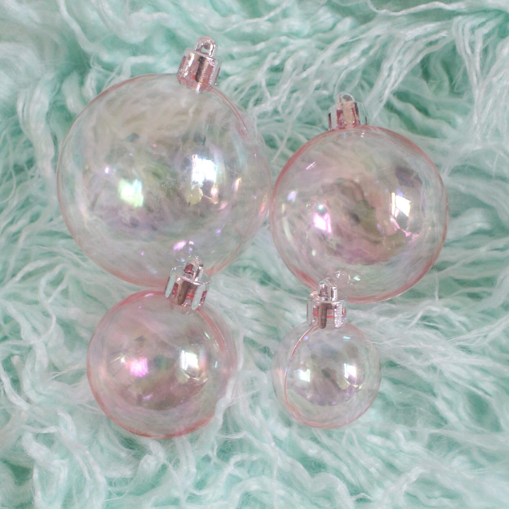 72 Stück Weihnachtskugeln Kunststoff Transparent Runde Baumschmuck Ornament Für Weihnachtsbaum Party Deko Bruchsichere Weihnachtskugeln