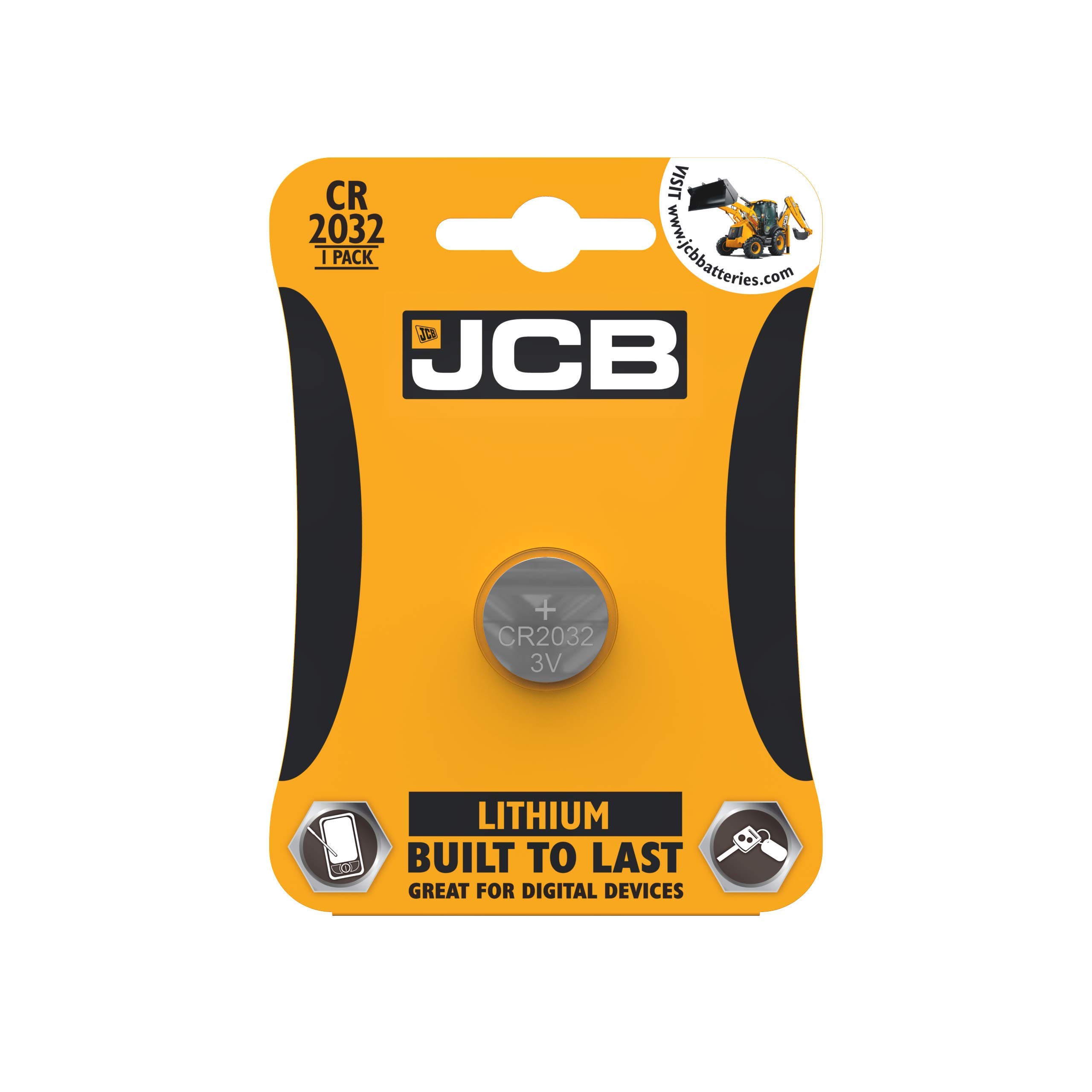 JCB, CR2032 3V Lithium Coin Cell Battery (Pack of 1)