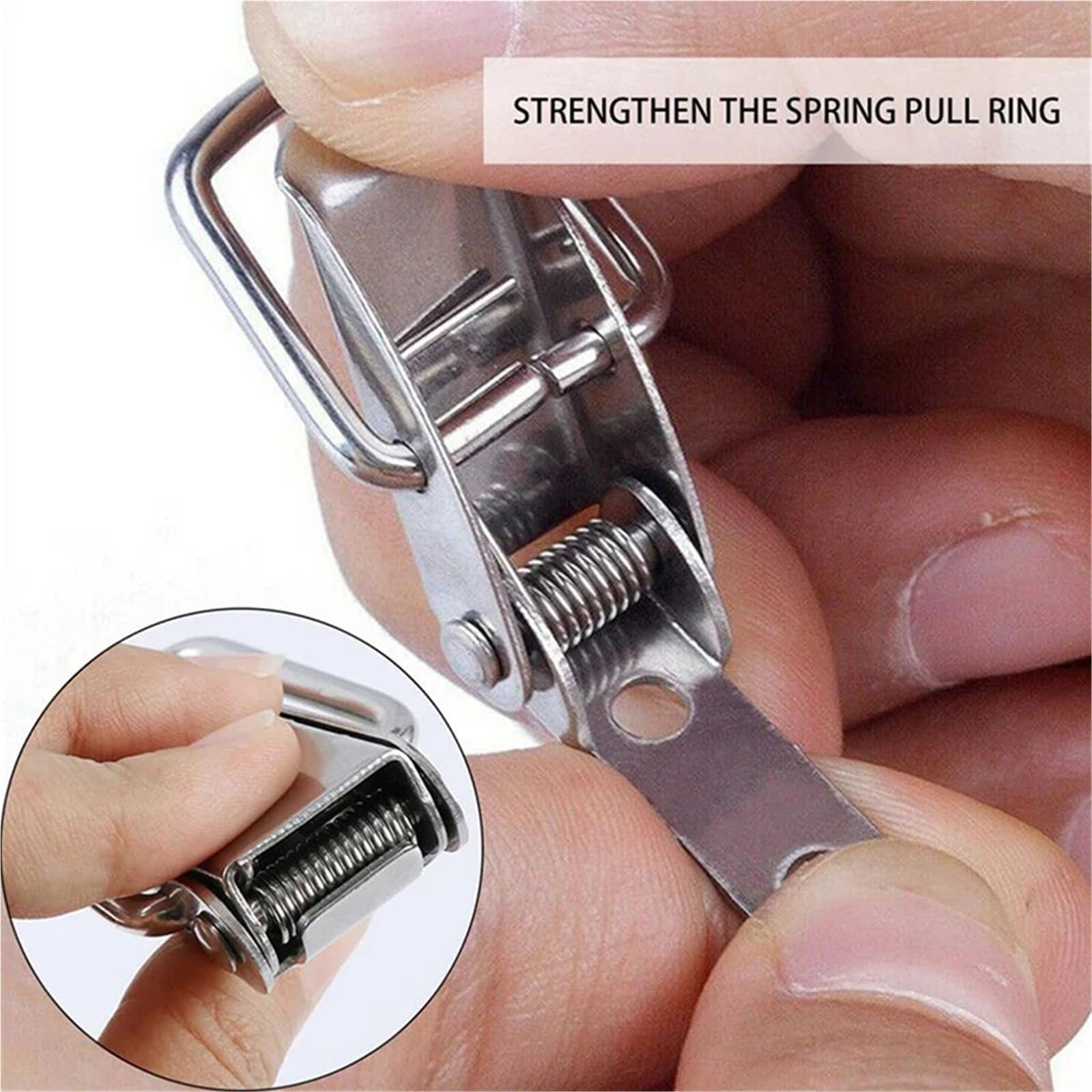 8 Stück Edelstahl-Entenmaulschnallen, Vintage-Mini-Schloss, for Truhen, Boxen, Geschenke, Koffer, Kofferschnallen, Knebelverschluss, Riegel, Klemme für Schränke
