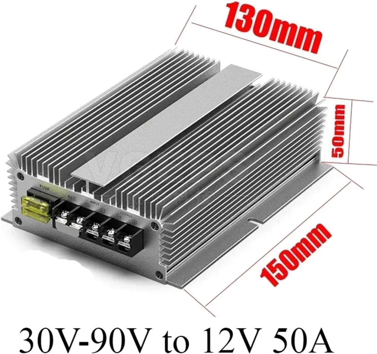 1pc 24V 36V 48V 72V to 12V Step Down Converter Golf Cart Voltage Reducer 20-90V to 12V 5A-50A Car(30V-90V to 12V 50A)