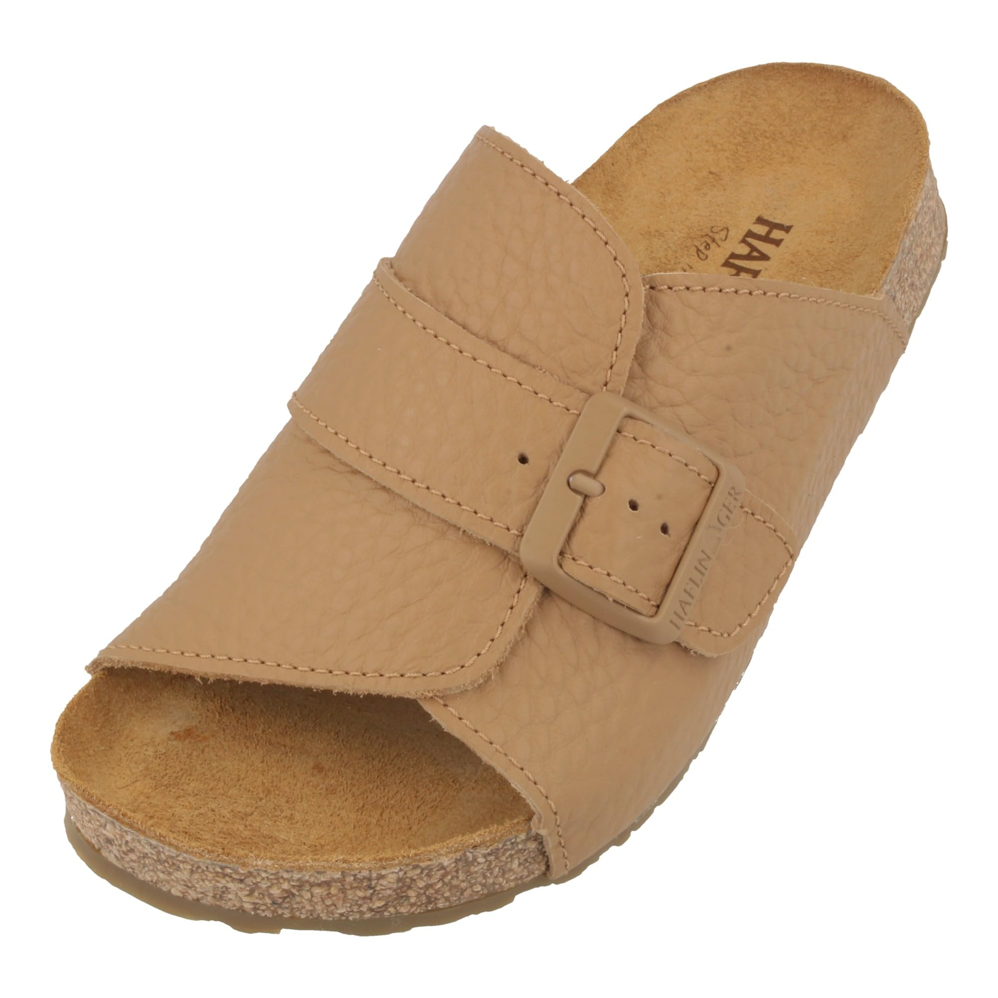 HAFLINGER Bio Lotti - Sandali in pelle con fibbia, plantare in sughero, unisex