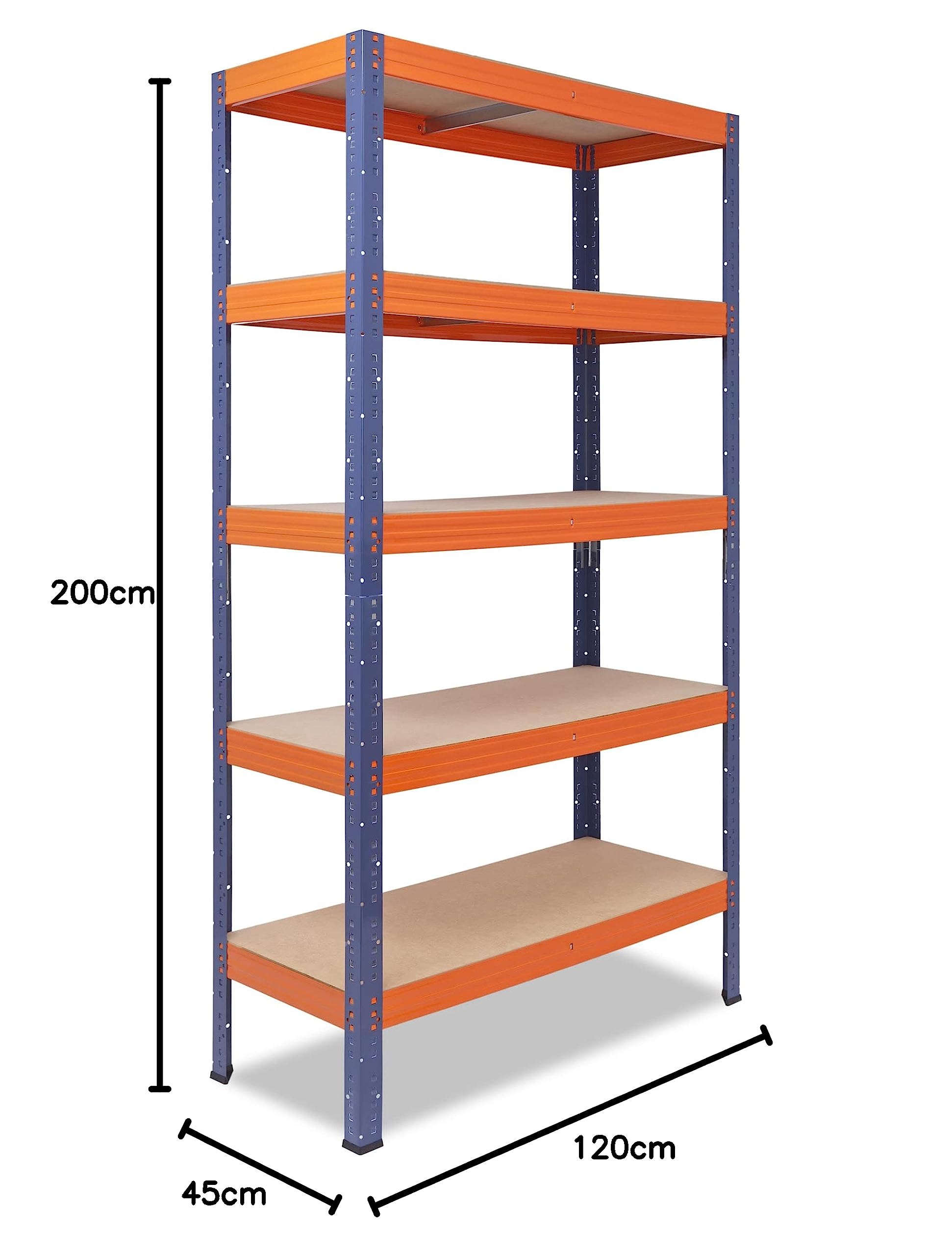 shelfplaza Pro 200x120x45cm Estantería Pesada Azul Naranja: 5x200kg | Estanterías almacenaje · Estanterías metálicas · Estantería cocina · Estantería metálica · Estanterías almacenaje garaje