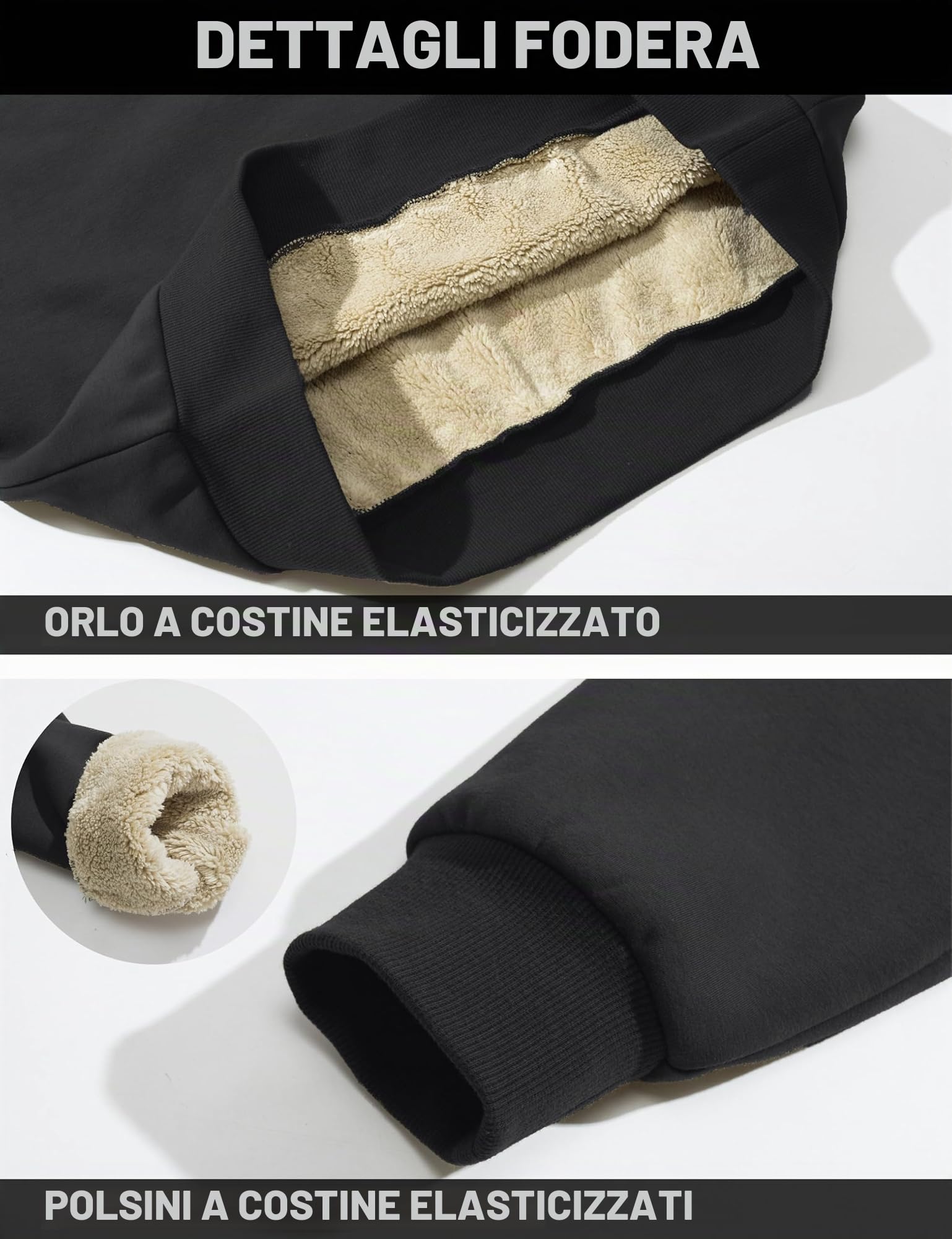 TACVASEN Pullover Uomo con Cerniera a 1/4 in Fleece Caldo con Forro Felpa | Pullover per Uomo, Maglione a Maniche Lunghe, per Uomini Inverno, Pullover di Peso Ponderoso