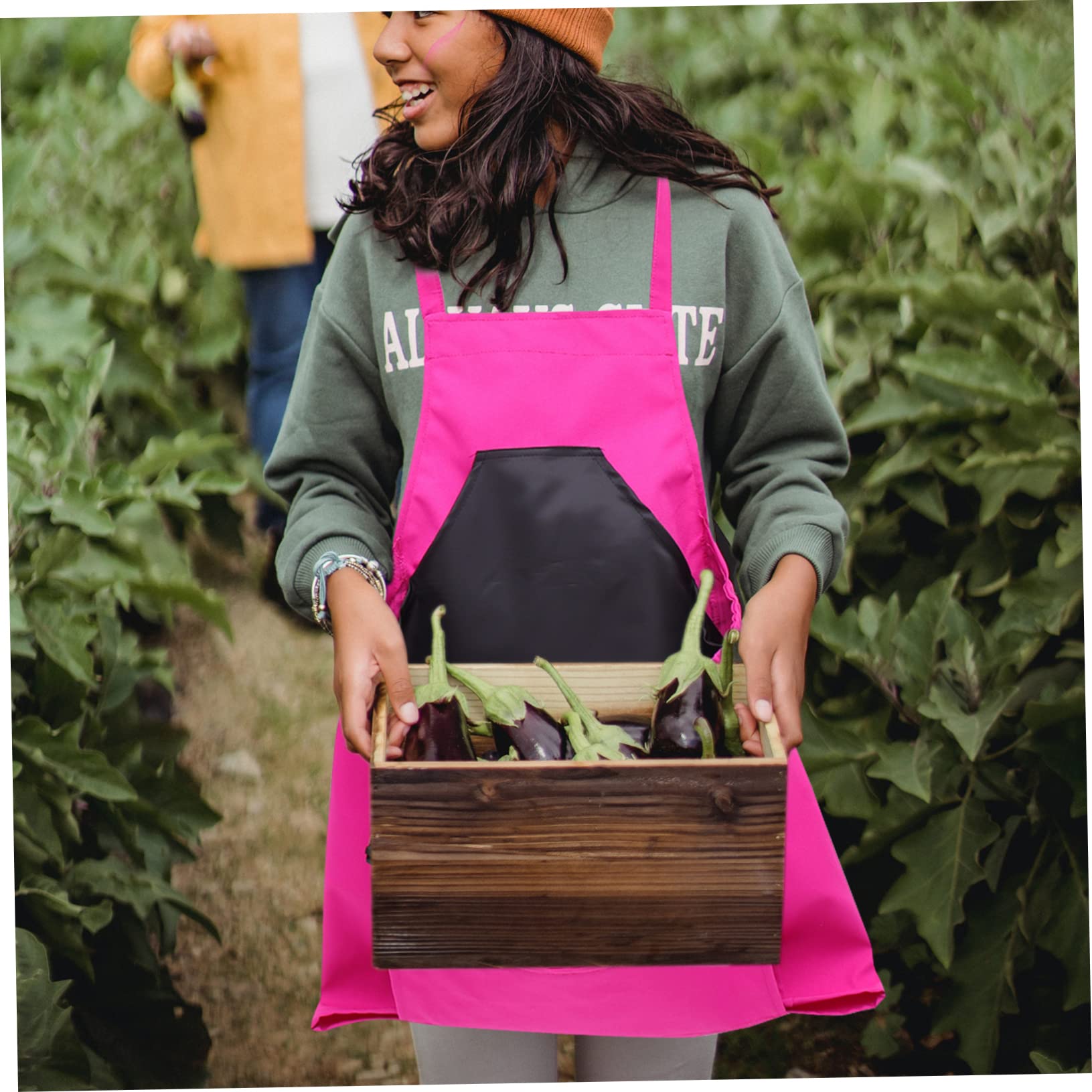 CONGARTENO Cotton Canvas Large Pockets Apron Berry Storage Bag Garden Vegetable Picking Gardening Supplies
