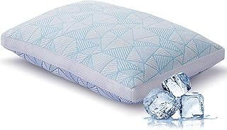 Sylvaris Shredded Memory Foam Cooling Soft Bamboo Viscose Pillow Queen Size, Adjustable Hypoallergenic Hotel Quality Bed Pillow for Side, Stomach or Back Sleeper, Oeko-TEX Certified