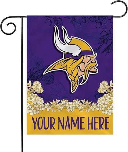 Rico Industries NFL Football Minnesota Vikings - Bandera de jardín personalizada