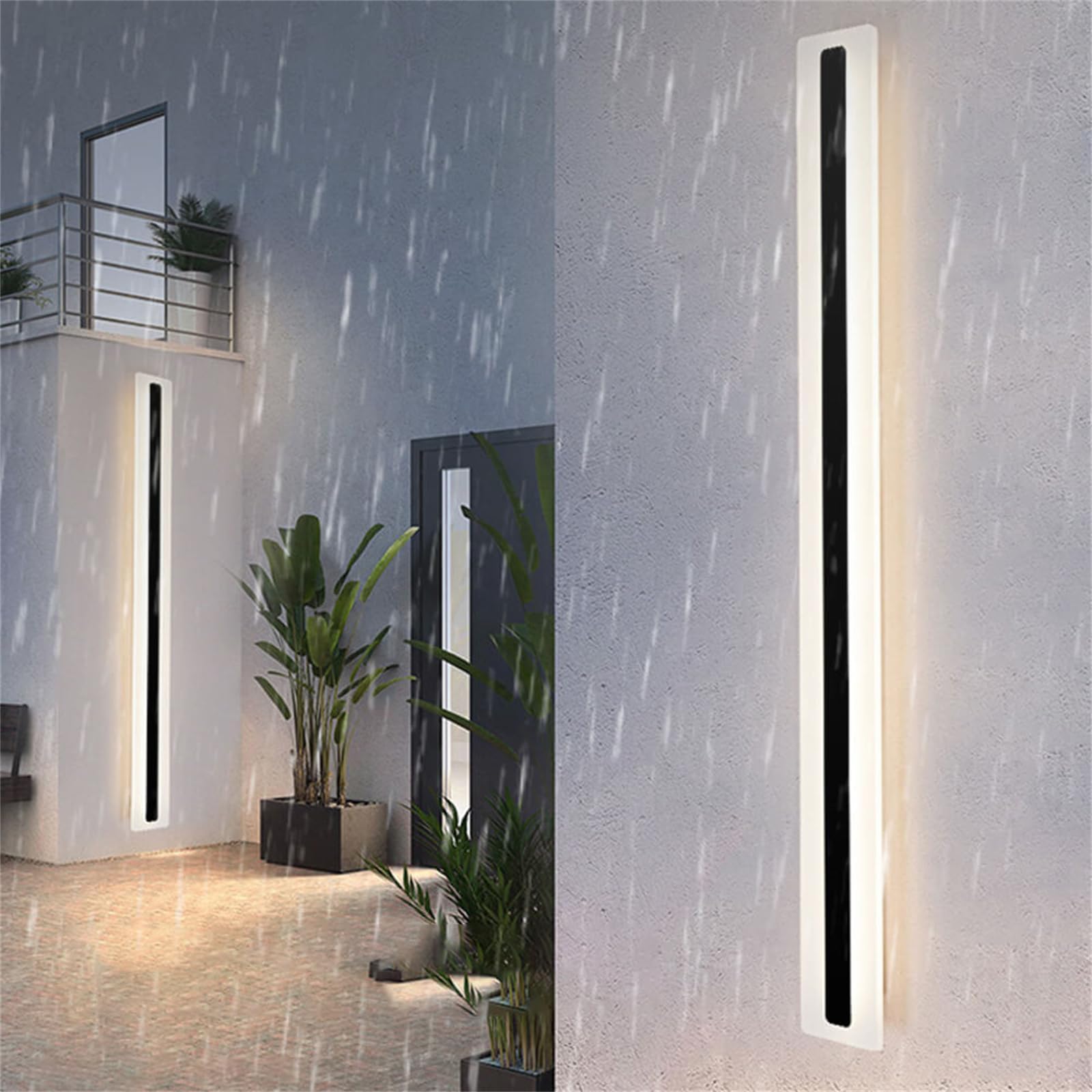Applique murale extérieure longue anti-éblouissement et étanche pour façade - 7