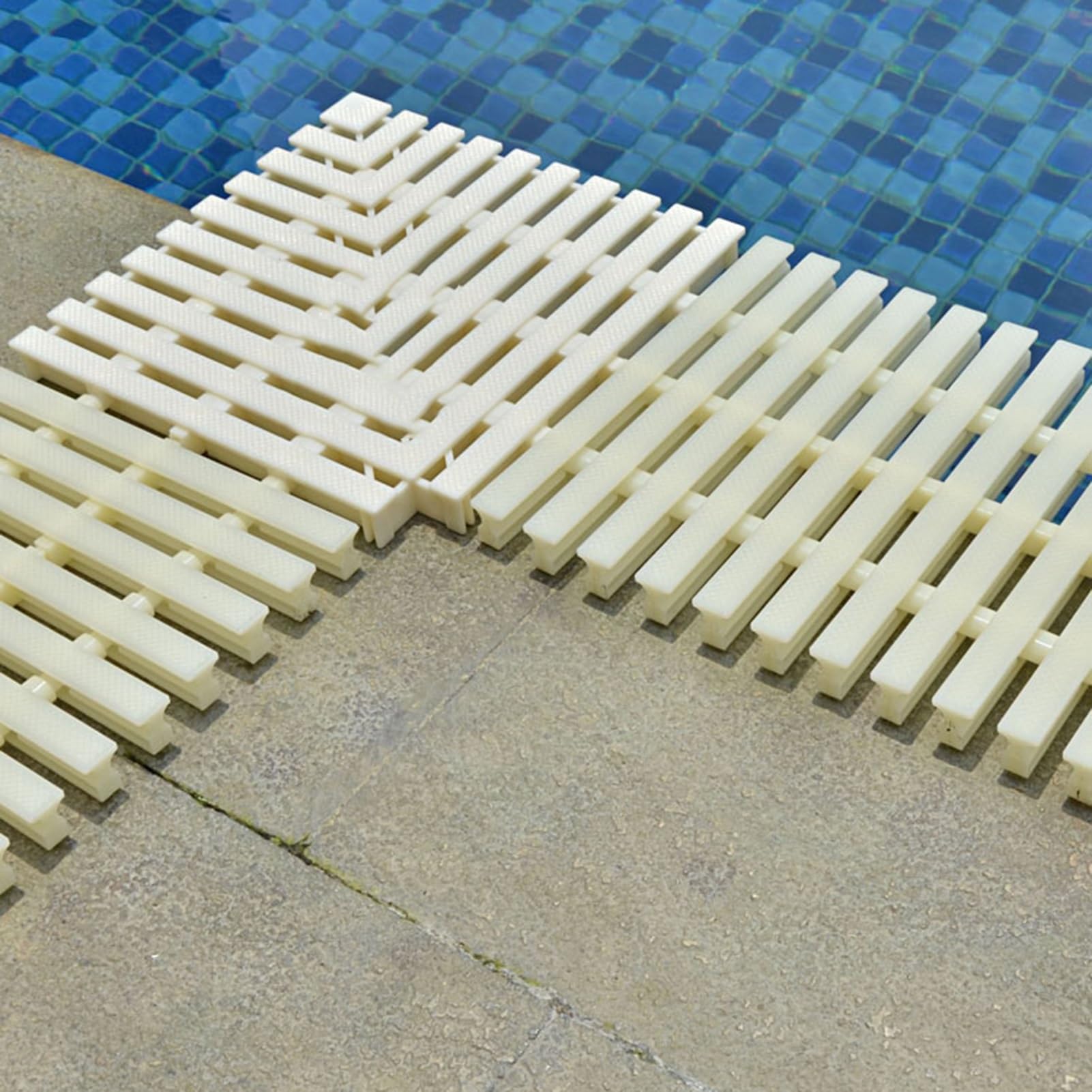 Griglia di Troppo Pieno per Piscina - Griglia di Scarico in plastica per Bordo Piscina e scarichi del Bagno, 25 cm x 100 cm - Accessori di Supporto per Piscine Tial
