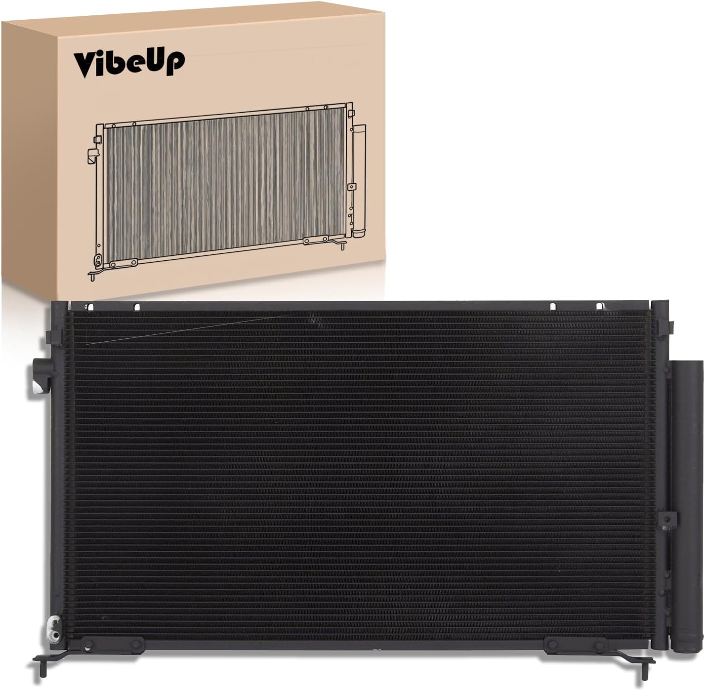 VibeUp 3569 Condenser Compatible With Honda Civic 2006-2011 1.8L 1.3L 2.0L | #Replaces HO3030143 HO3030147 80102SVAA01 80102SVAA02 80102SVAA11
