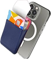Vista 10 de Sinjimoru Funda magnética para tarjetas de privacidad, cartera magnética para teléfono que se adhiere como tarjetero de crédito para MagSafe