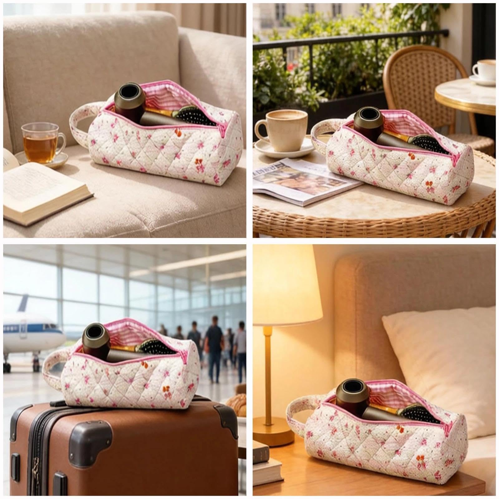 VOOSFSIE 1 Pcs Bolsa de Viaje Portátil para Secador de Pelo, Bolsa de Almacenamiento para secador de pelo, rizador, Funda Transporte para Secador de Pelo y Accesorios — view 7