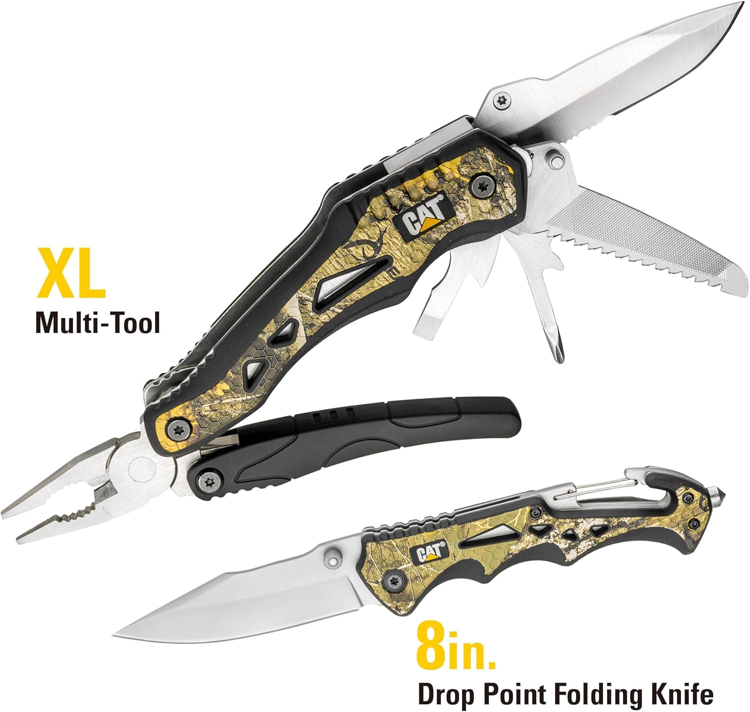 Cat 2 Piece Multi-Tool and Knife Gift Box Set with Real Tree Camo - 240358