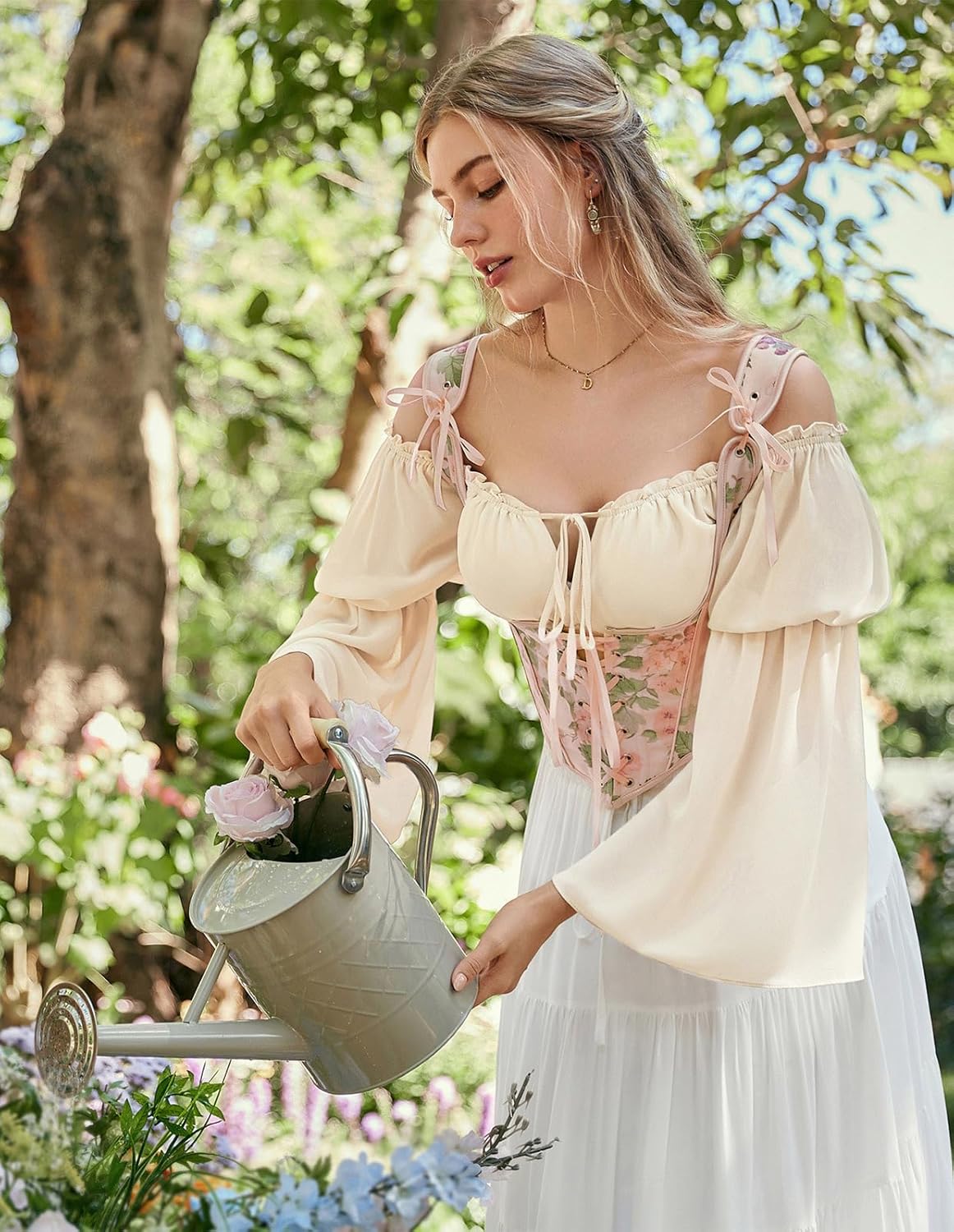 SCARLET DARKNESS Corset Tops for Women Underbust Floral Print Vintage Bustier Top - Image 8