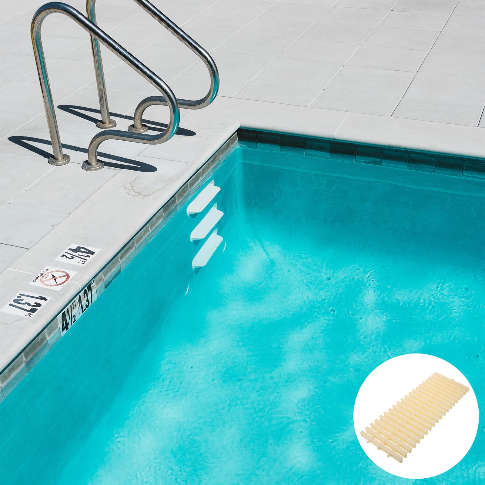 SUPVOX Rejilla de Repuesto para Piscina Antideslizante de Plástico Beige Diseño Encajable, Accesorio Versátil para Suministro de Piscinas Desmontables Exteriores