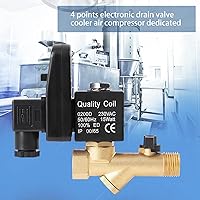 Vista 3 de Válvula de drenaje cronometrada electrónica automática Válvula de drenaje electrónica Temporizador electrónico Solenoide Drenaje para gestión