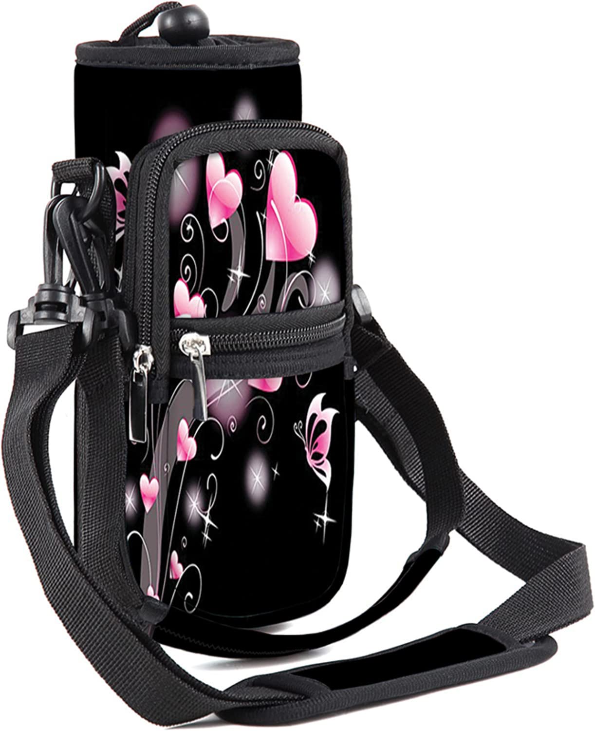 WINTOJO Water Bottle Carrier Bag Holder 25oz 32oz 40oz 64oz Insulated Water Bottle Sling Sleeve Case Cover with Strap Pockets