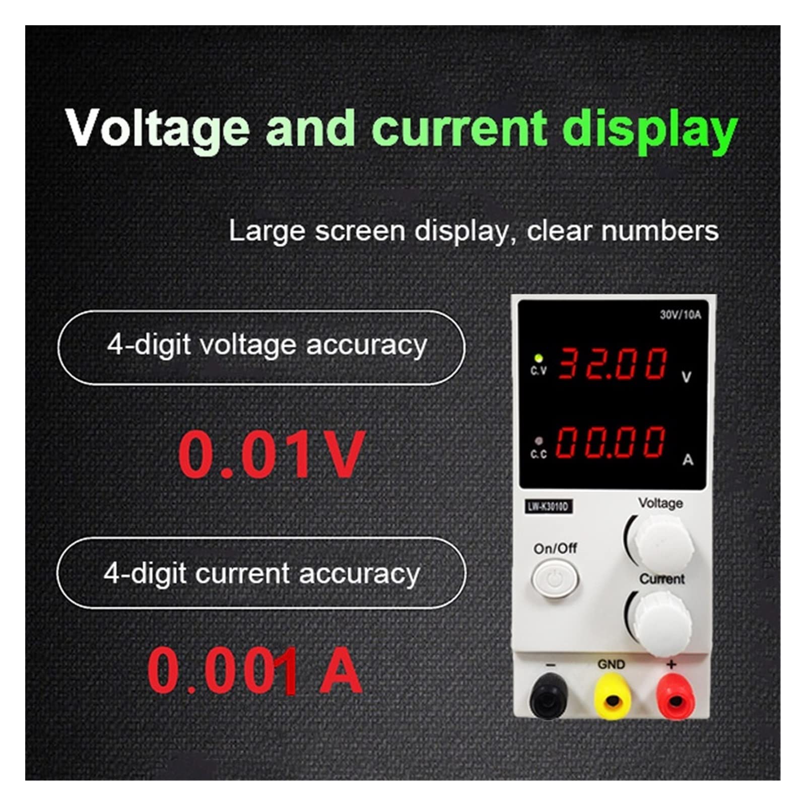 Zasilacz Laboratoryjny 4LED regulowany zasilacz DC 30V 10A laboratoryjny przełącznik zmienny stołowy stabilizowane źródło zasilania(LW-K605D)