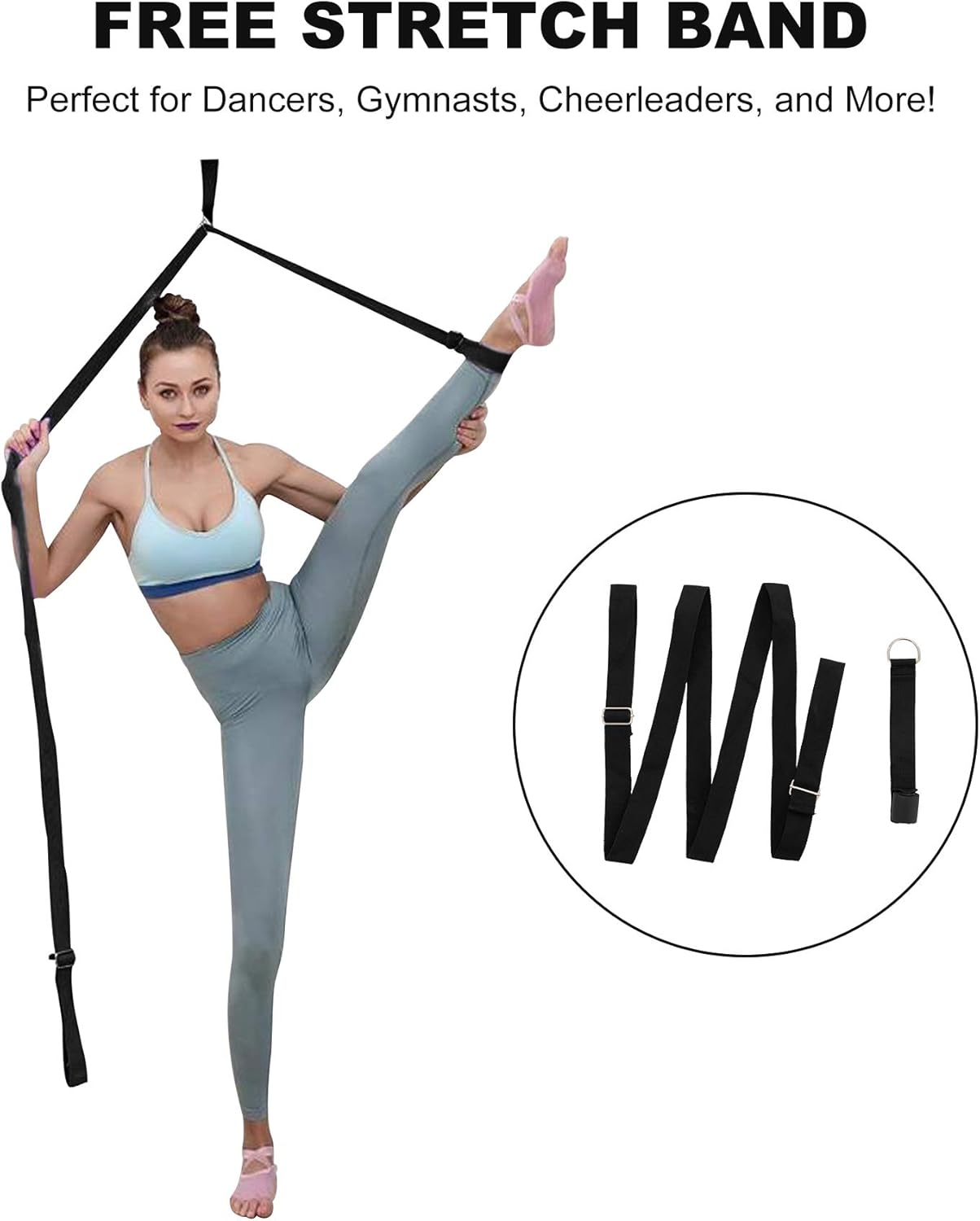 ZELUS 4ft Portable Ballet Barre for Home Gym | Freestanding Dance Exercise Equipment for Home Workouts Fitness Flexibility Training with Stretch Band and Tote (Silver) : Sports & Outdoors