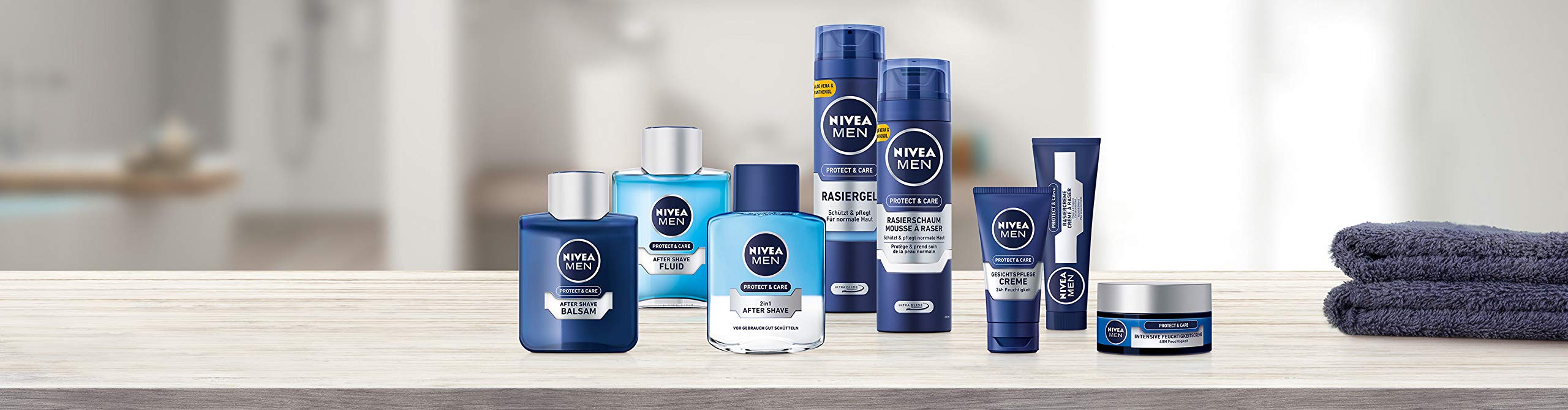 NIVEA MEN Protect & Care Rasiergel im 6er Pack (6 x 200 ml), Schutz und Pflege für eine sanfte Rasur, hautschonendes Rasiergel für Herren
