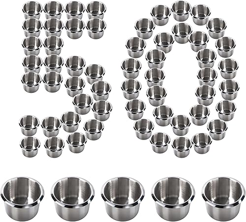 Miniatura 11 de Portavasos de Acero Inoxidable de GSE Games & Sports Expert, Portavasos de Inserción para Mesas de Póker de Casino, Escritorios, Barcos, Caravanas,