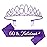 CIEHER 60th Birthday Crown and Sash - Purple 60th Decorations Women\'s 60 & Fabulous Sash