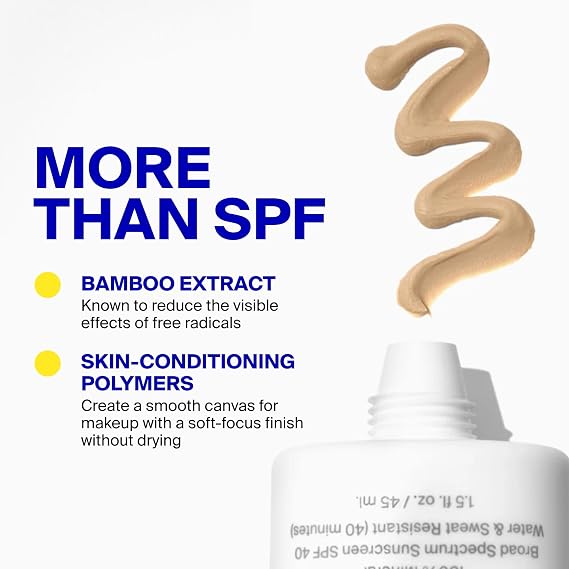 Supergoop! Mineral Mattescreen (SPF 40) - 20 mL, Pack of 2 - Mineral, Oil-Free Broad Spectrum Sunscreen - Smooths Skins Appearance, Minimizes Pores & Controls Shine - Water & Sweat Resistant