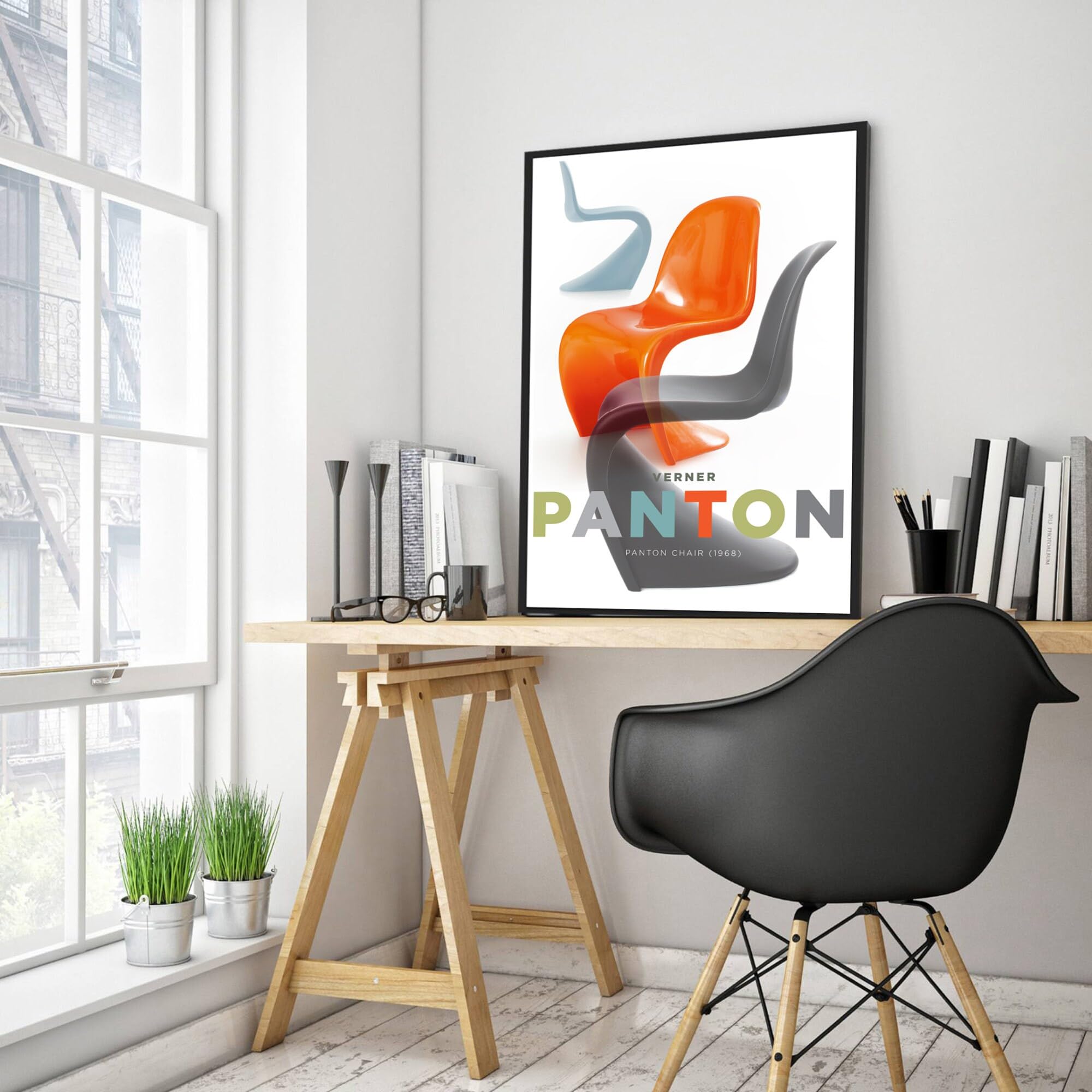 Amazon.com: Verner Panton Poster, Mid Century Modern Chair Print
