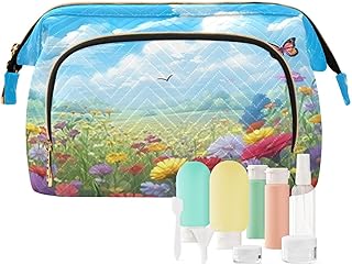 Kigai Spring Floral Landscape Makeup Bag Cosm...