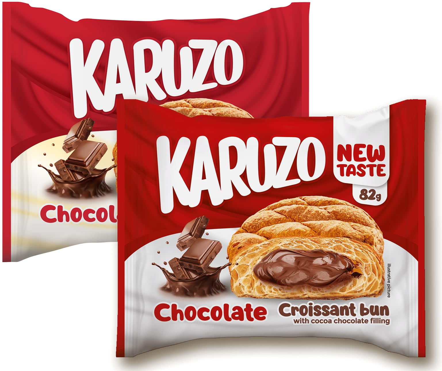 Karuzo Croissant bun mit Schokofüllung 24 Stück x 82g (1968g)