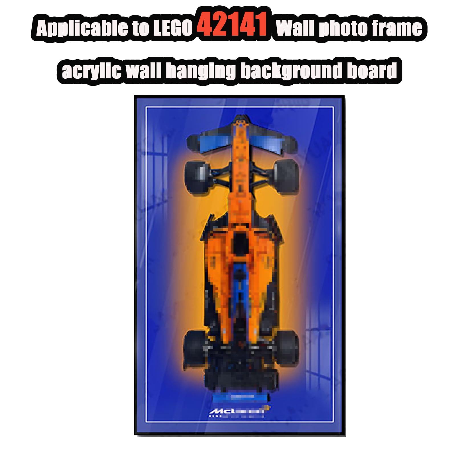 Ścienna ramka na zdjęcia, ekspozycja ścienna do Lego Technic McLa*Ren Formula 42141 samochód, płyta ścienna, pomysły na prezent, tablica ścienna, ramka na zabawki, pamiątki, przedmioty kolekcjonerskie