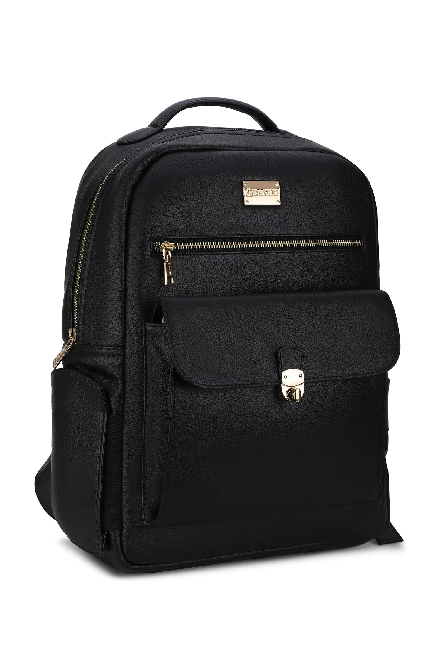 RASHKI Cara Backpack 15.6" Inch Laptop Backpack | Functional Backpack for men and women | 20 litres vegan leather (Black) (B0CMXVZY4B) Amazon Price History, Amazon Price Tracker