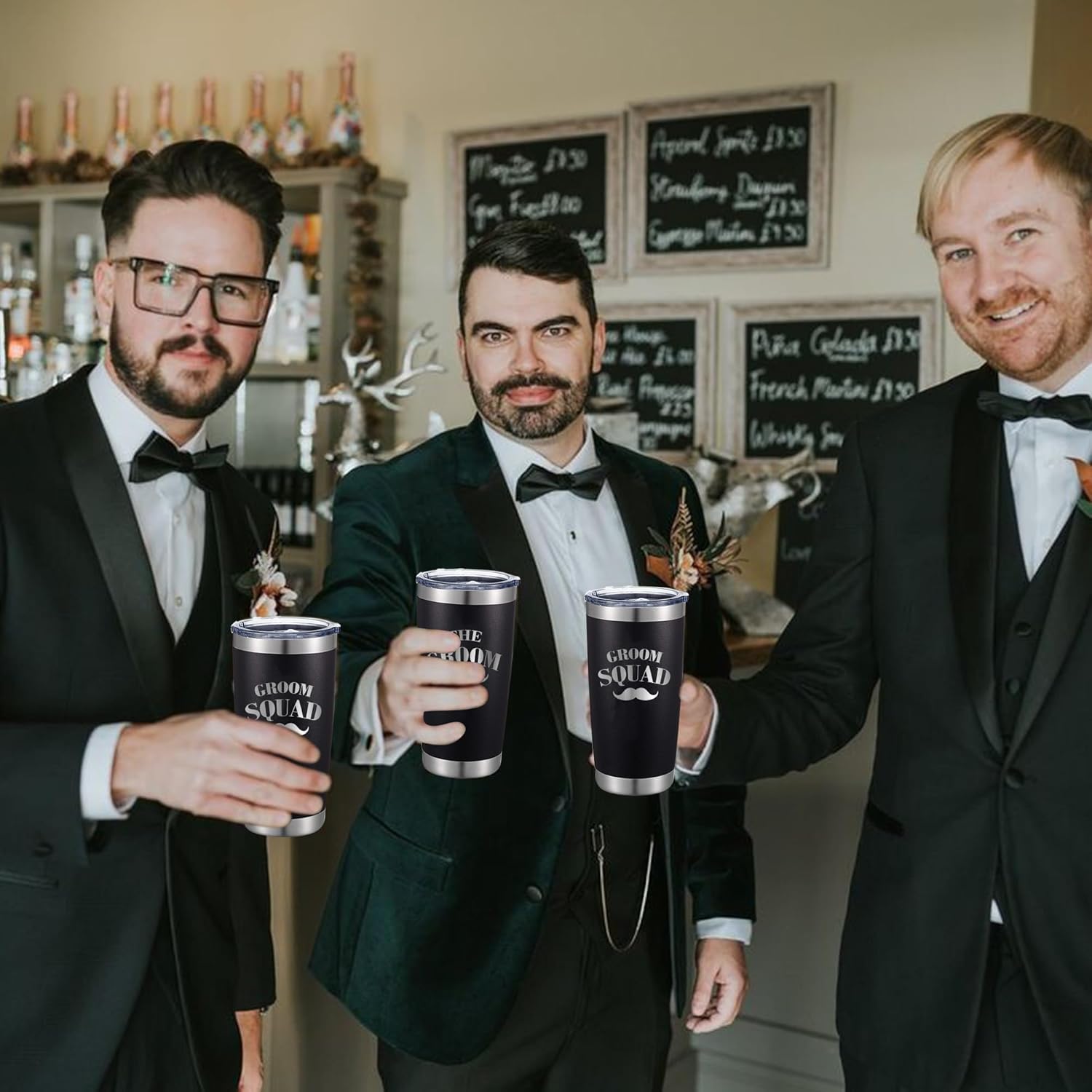 TEAM GROOM Groomsmen Gifts Tumblers with Lid and Straw 8 Pcs Bachelor Party Gifts Groomsmen Cups（WD-Bold）