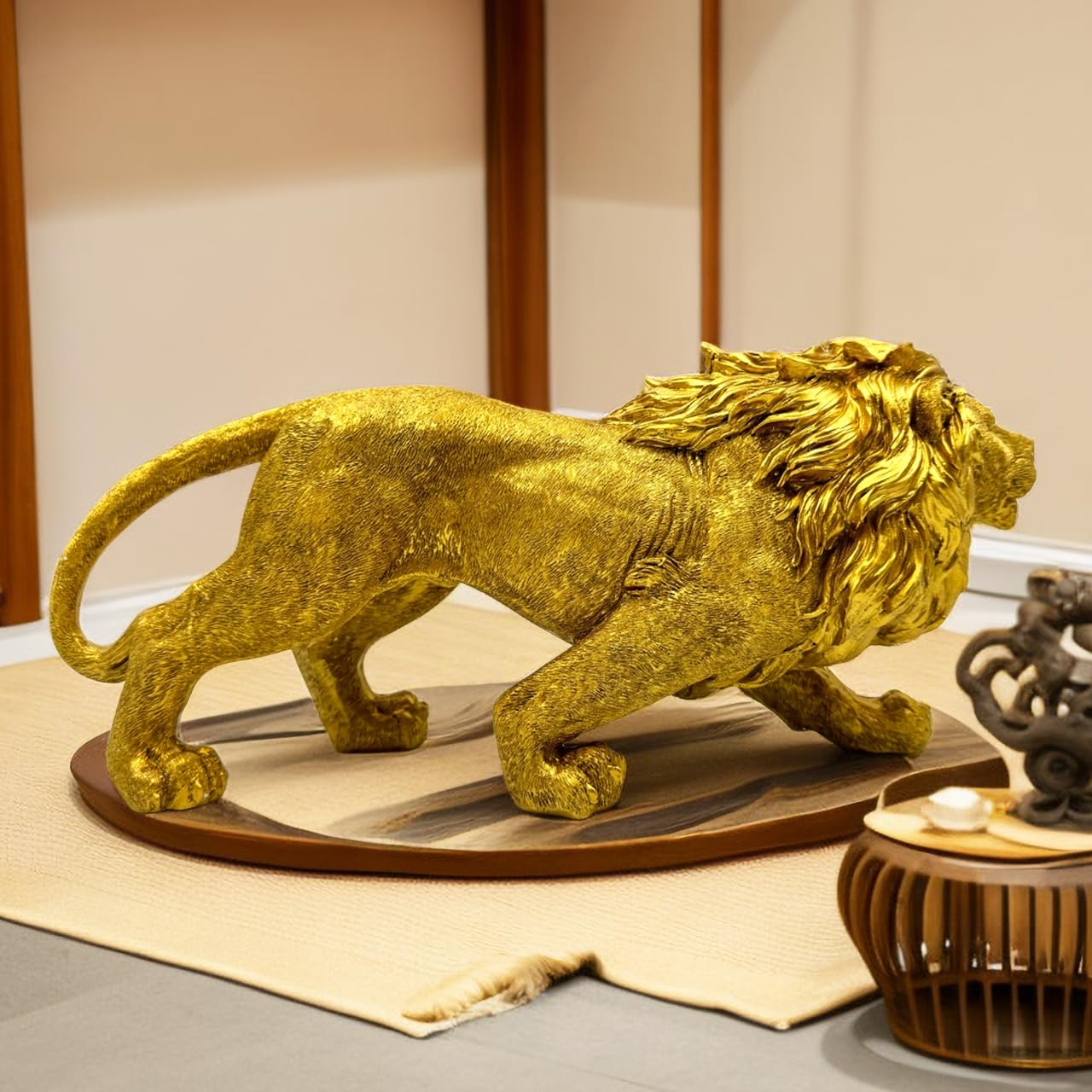 Amazon.co.jp: 12インチ ライオン像 フィギュア 彫刻 樹脂