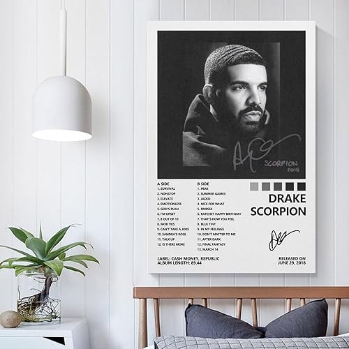 Miniatura 5 de Drake - Póster de escorpión para dormitorio, estética, lienzo, decoración de pared, 16 x 24 pulgadas (15.7 x 23.6 in)