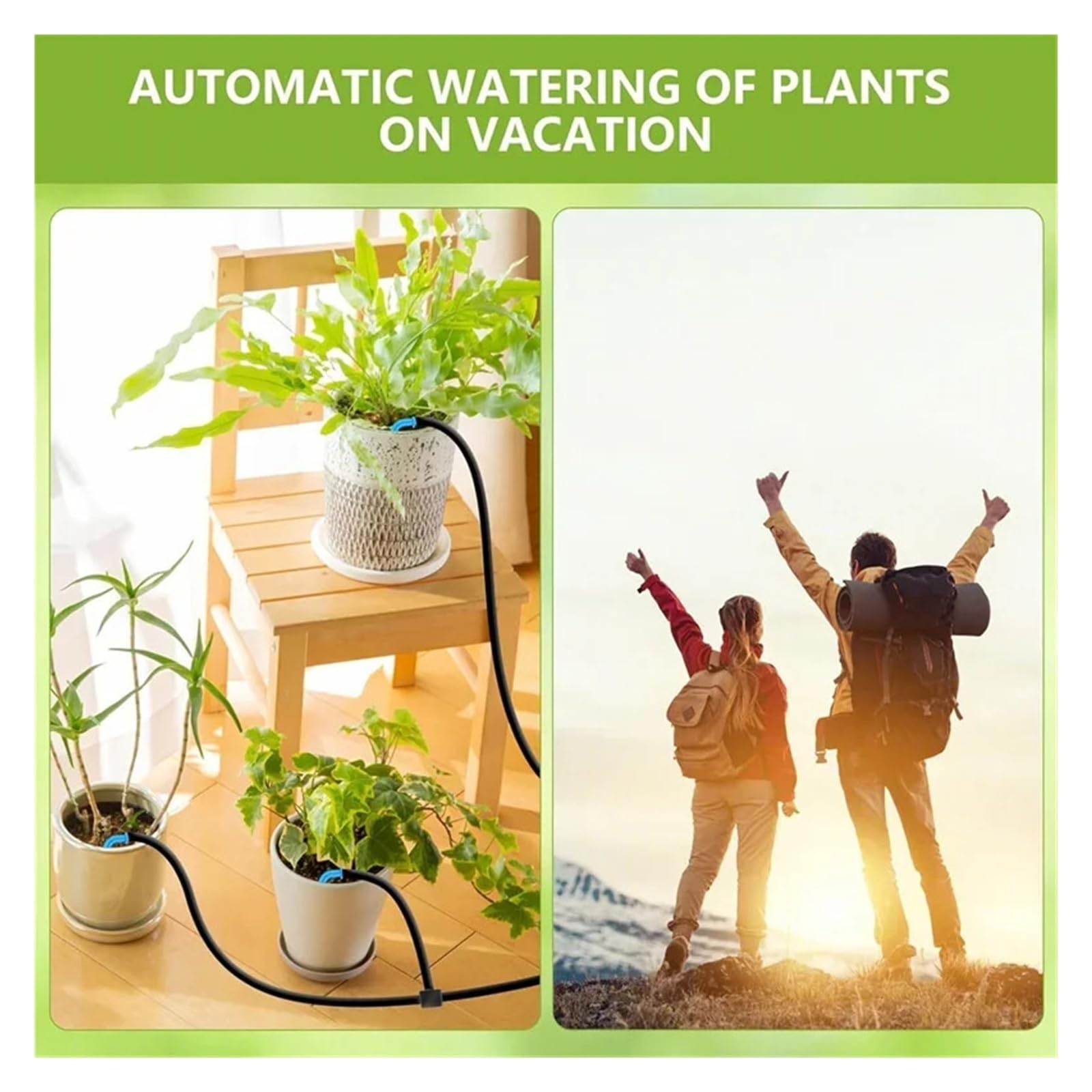 Timer for irrigazione da giardino Sistema di irrigazione for piante USB 1800mAh