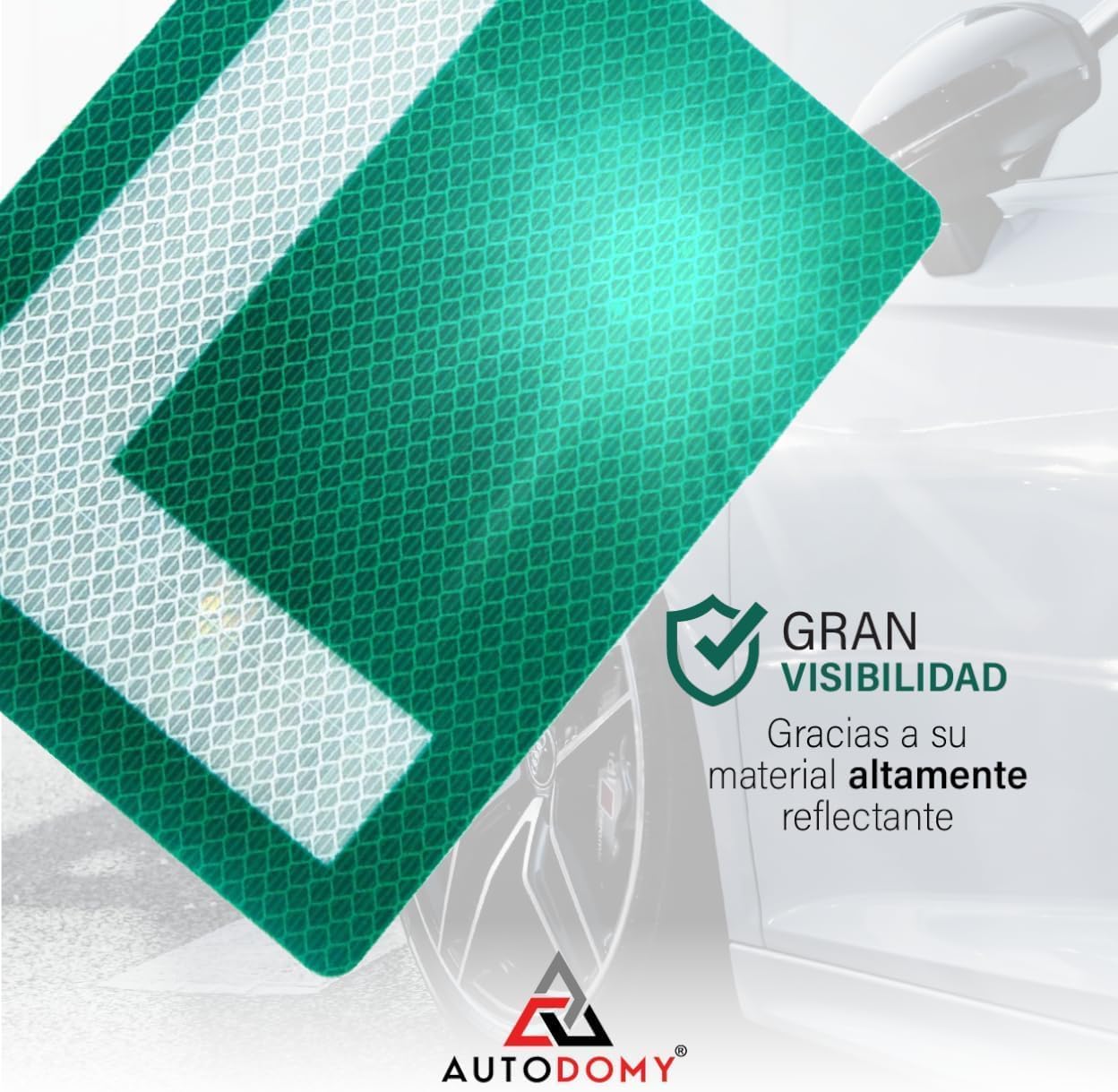 Autodomy Placa L Novel Cristales Tintados Pack 2 Unidades | Pegatina L Homologada Exterior | L para Lunas Tintadas es Reflectante | Homologada por la DGT — view 5