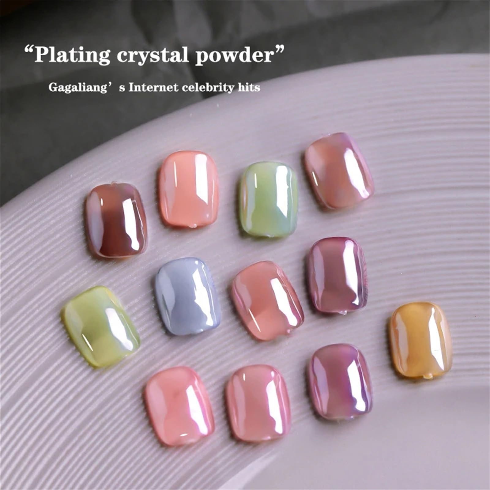 Polvere cromata unghie Aurora Perla Bianca Unghie Glitter Polvere Cromata Chiaro di Luna Sfregamento su Polvere Guscio Specchio Pigmento Decorazione for Nail Art per Manicure