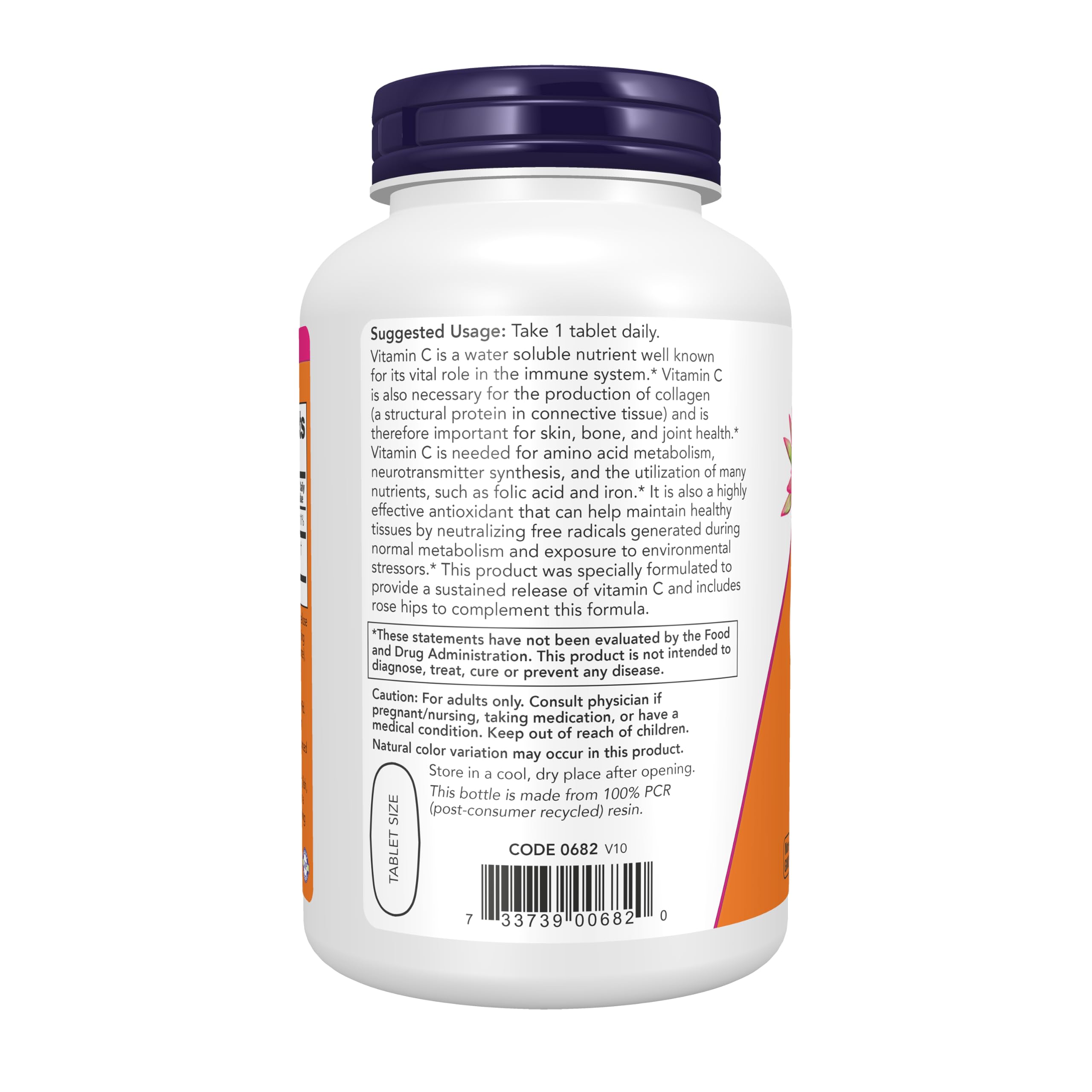NOW Supplements, Vitamin C-1,000 w/ Rose Hips, Sustained Release, 250 Tabs — Amazon image 3
