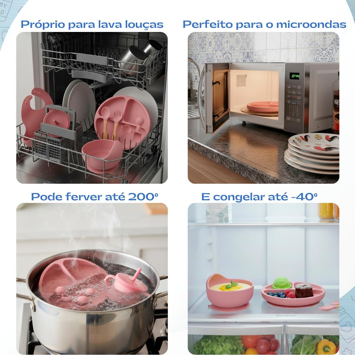 Kit Introdução Alimentar Bebe 8 Peças Silicone Iniciação Para Alimentos Livre de BPA Atóxico Antibacteriano Seguro Sem Pontas Colher, garfo, copinho, pote e pratinho Criança 6 meses Terracota Kit Introdução Alimentar Bebe 8 Peças Silicone Iniciação Para Alimentos Livre de BPA Atóxico Antibacteriano Seguro Sem Pontas Colher, garfo, copinho, pote e pratinho Criança 6 meses Terracota