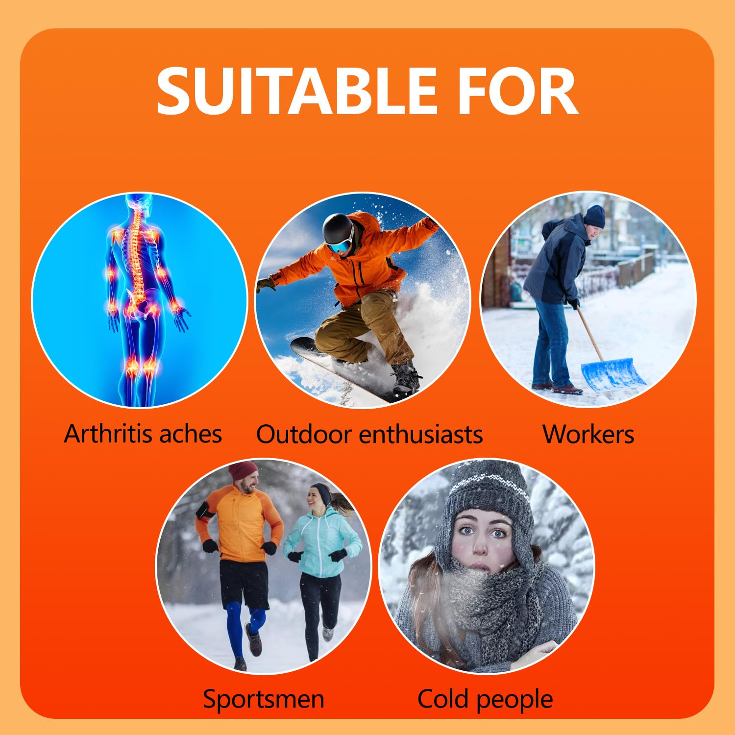 Handwärmer, Handwärmer Packung,Winter Heating Wärmende Pflaster, Tragbaren Wärmebeuteln, Körperwärmer-Patch Für Linderung Bei Kaltem Wetter Outdoor Sportarten, 20 Stück