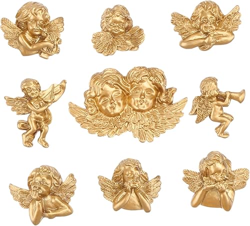 EXCEART 9pcs DIY Accessories Steampunk Decor Miniture Decoration Angel Figurine Vintage DIY Accessory Retro Earrings Beads A Necklace DIY Materials