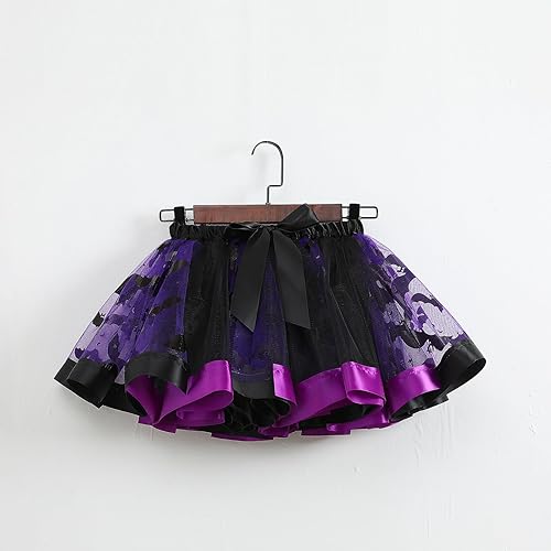 Miniatura 4 de Falda tutú para niñas, ballet, danza, princesa, faldas de tul en capas para niños, disfraz de bruja, disfraz de Halloween, fiesta de disfraces