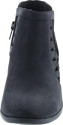 Miniatura 8 de Soda CHANCE - Botines al tobillo con tacón cuadrado tipo bloque para mujer, diseño con detalles calados